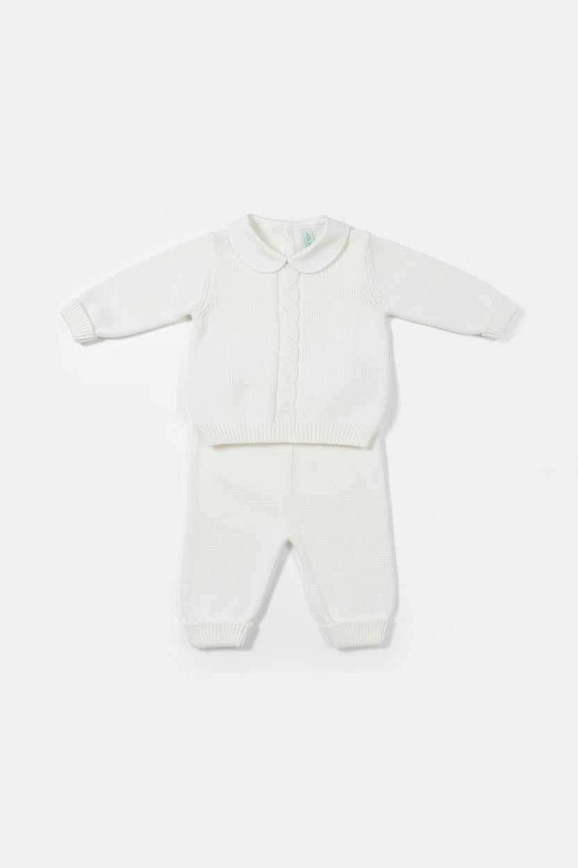 COMPLETINO IN FILO CON TRECCE BEBE' DI ALMY