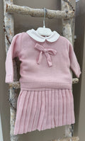 COMPLETO IN MAGLIA CON GONNA E FIOCCO BEBE'ALMY