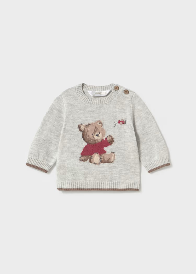 MAGLIONE JACQUARD NEONATO STAMPA ORSETTO MAYORAL
