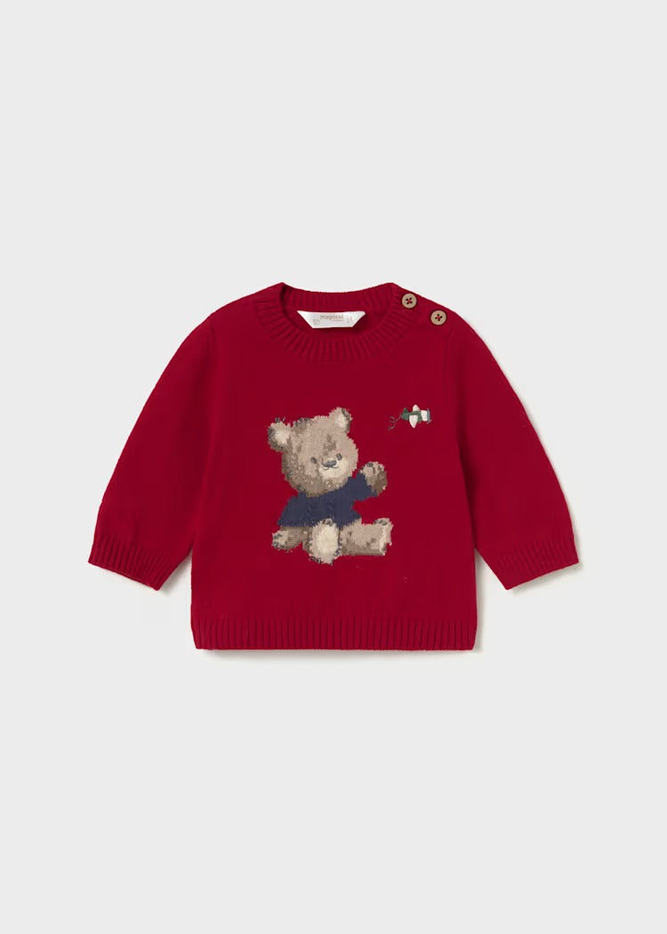 MAGLIONE JACQUARD NEONATO STAMPA ORSETTO MAYORAL