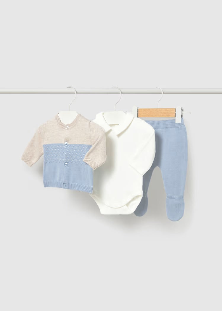 COMPLETO 3 PEZZI GHETTINA NEONATO MAYORAL