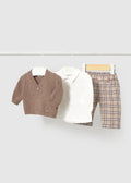 COMPLETO 3 PEZZI, PANTALONE CAMICIA E CARDIGAN MAYORAN
