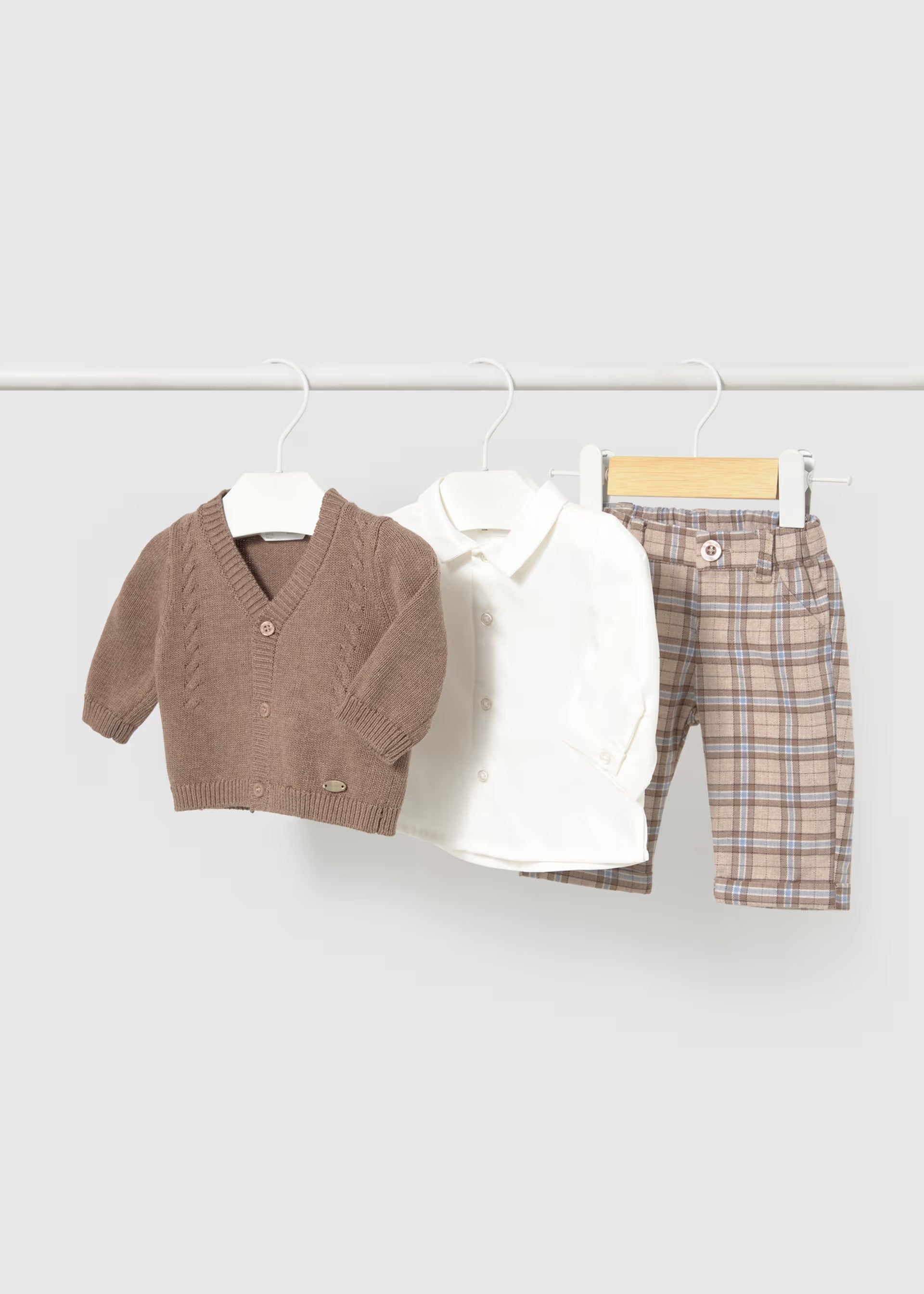 COMPLETO 3 PEZZI, PANTALONE CAMICIA E CARDIGAN MAYORAN