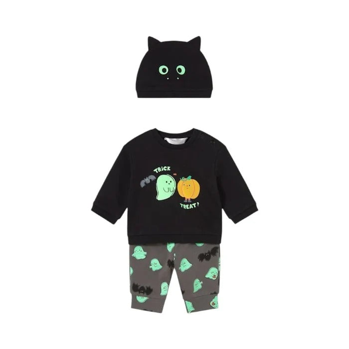 SET 3 PEZZI TUTA PER BAMBINI IN COTONE CON CAPPELLINO MAYORAL