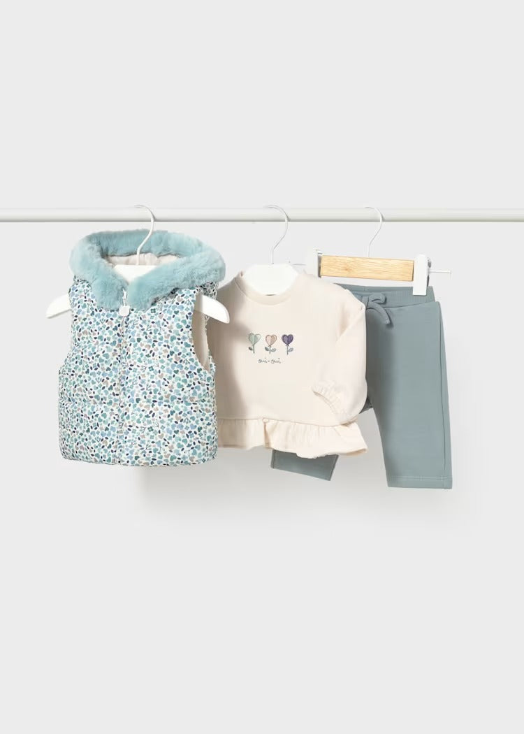 TUTA 3 PEZZI NEONATO CON GILET MAYORAL