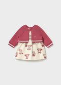 VESTITO STAMPATO CON CARDIGAN MAYORALL