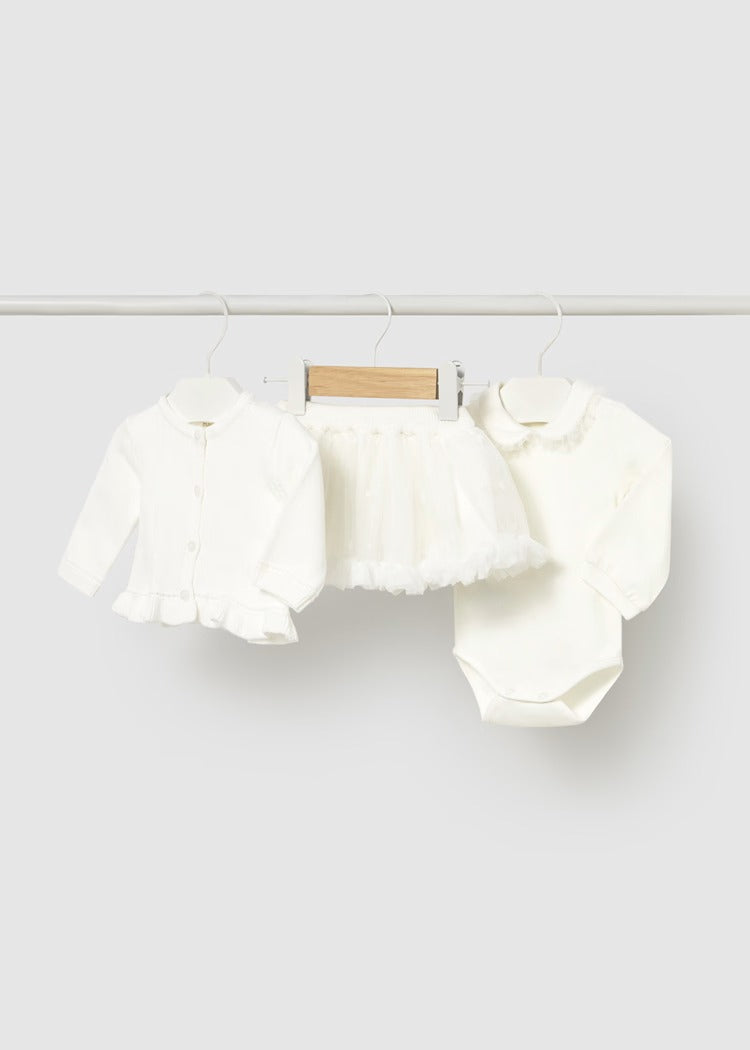 COMPLETO 3 PEZZI NEONATA MAYORAL