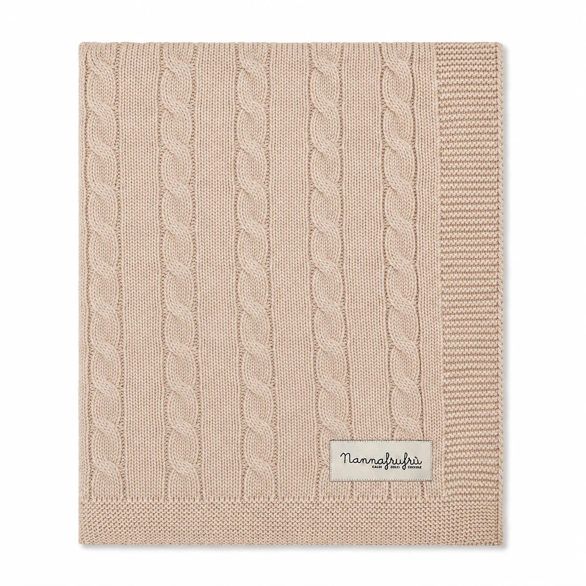COPERTA IN LANA CON TRECCIA NANNAFRUFRU'