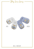 BABBUCCE IN COTONE CON ORSETTO DAD & BABY STORY LORIS