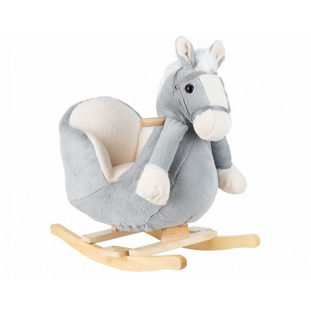 DONDOLO PELUCHE CAVALLO GRIGIO