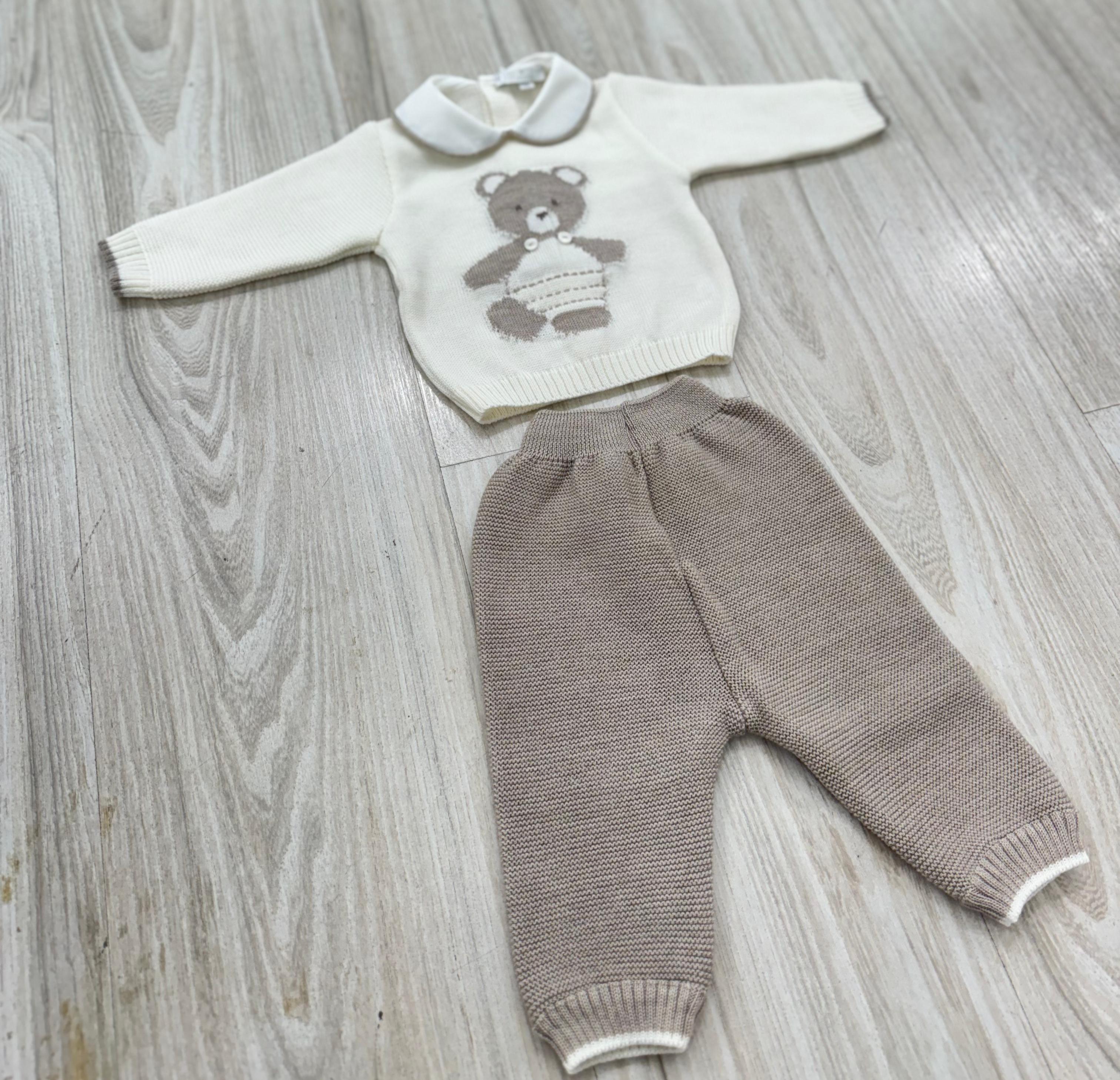 COMPLETINO IN MAGLIA CON ORSETTO