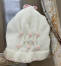 CAPPELLINO IN MAGLIA CON FIORI PRIMODI'