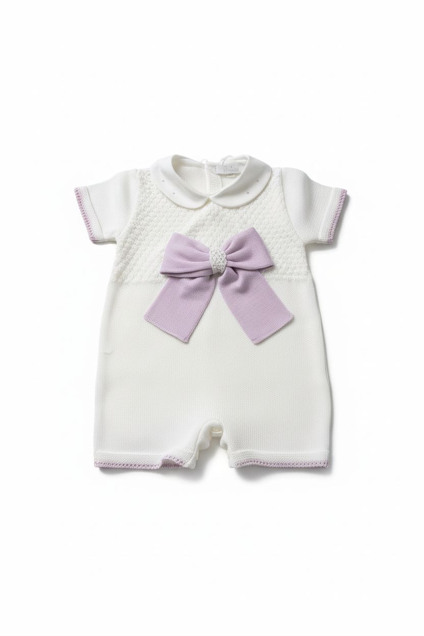 TUTINA CORTA IN MAGLIA ESTIVA CON FIOCCO PRIMODI'