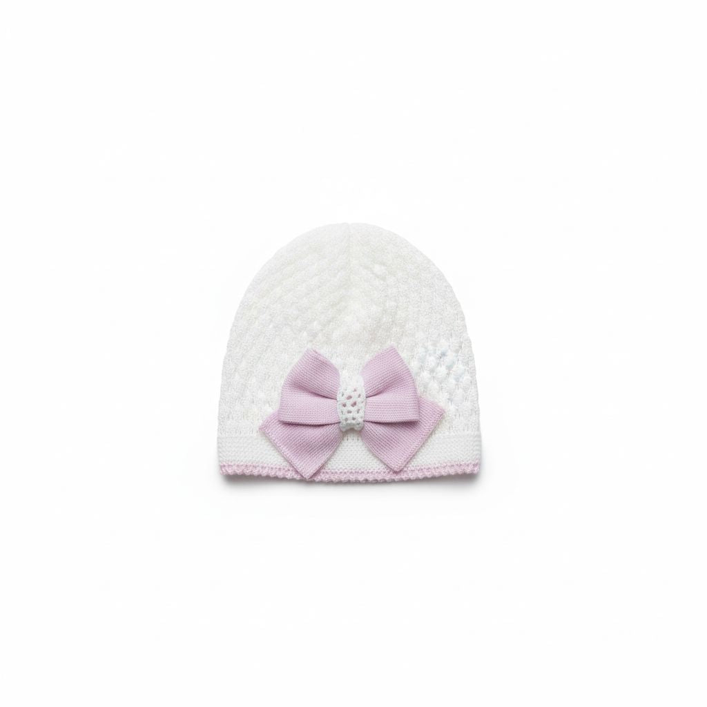 CAPPELLINO IN MAGLIA ESTIVO CON FIOCCO PRIMODI'