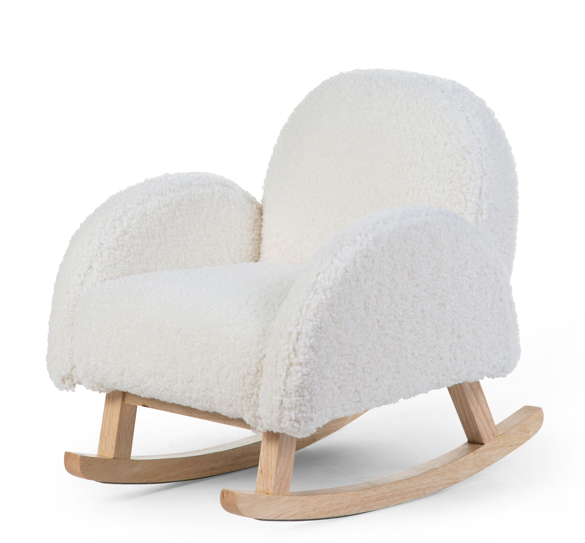 SEDIA A DONDOLO PER BAMBINI BIANCA IN TESSUTO BIANCO CHILDHOME