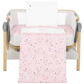 SET DI ACCESSORI PER LETTO MINI CULLA 5 PZ CON RICAMO BEAR WITH ME PINK