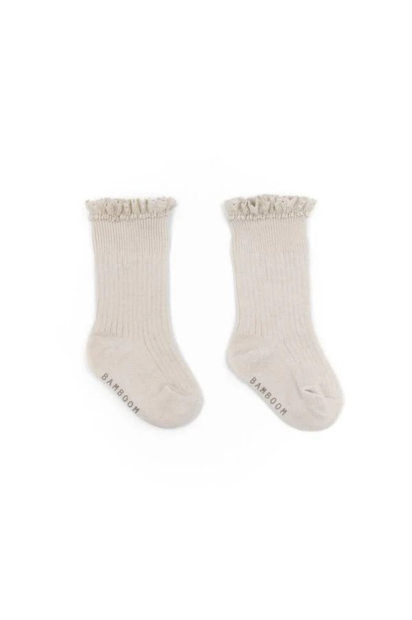 CALZA BIMBA CON PIZZO IN BAMBOO