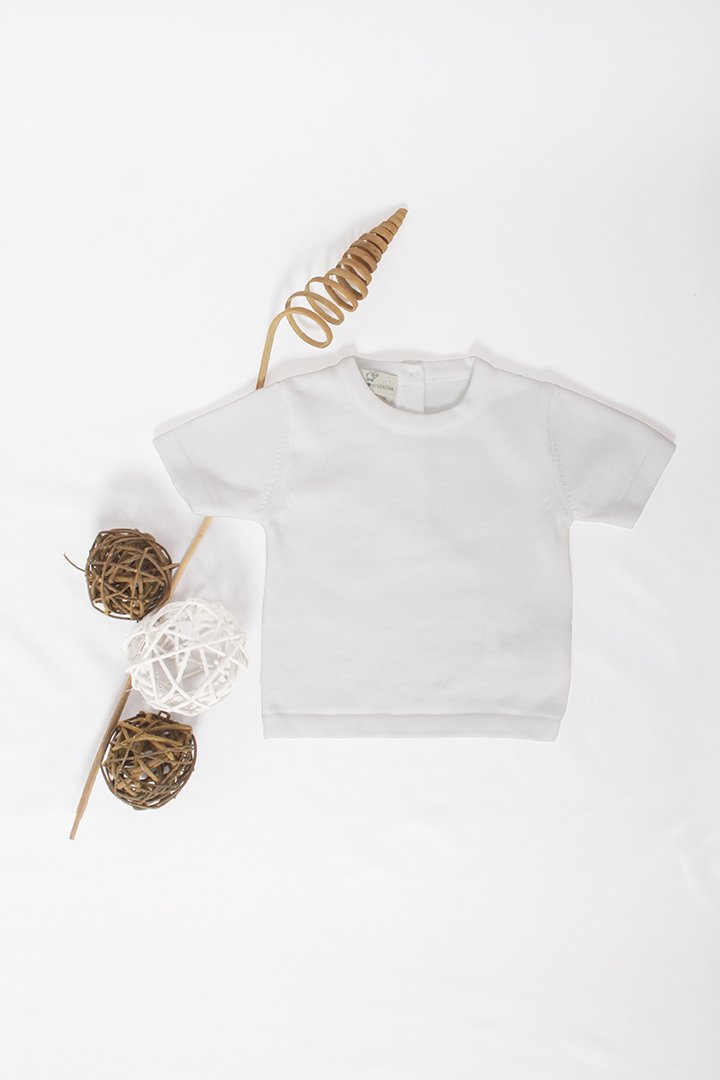 T-SHIRT IN PURO COTONE BIO NEONATI MAGLIFICIO DI VERONA