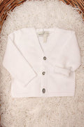 CARDIGAN BASICO SCOLLO A V PURO COTONE NEONATI MAGLIFICIO DI VERONA