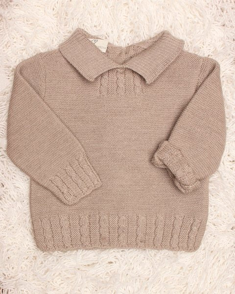 MAGLIA CON COLLETTO IN PURA LANA MERINO MAGLIFICIO DI VERONA