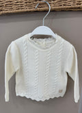 MAGLIA PUNZONATA IN PURA LANA MERINO PERO NEONATE MAGLIFICIO DI VERONA