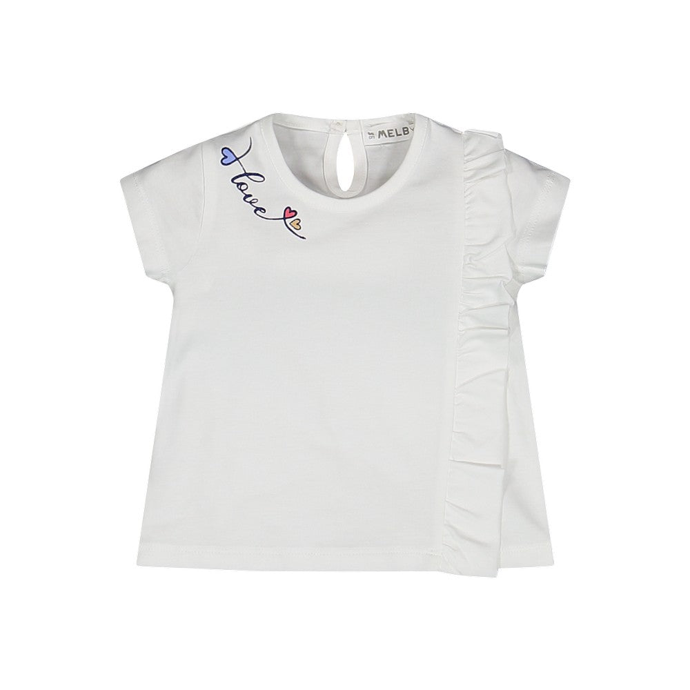 T-SHIRT CON VOLANT PER NEONATA MELBY