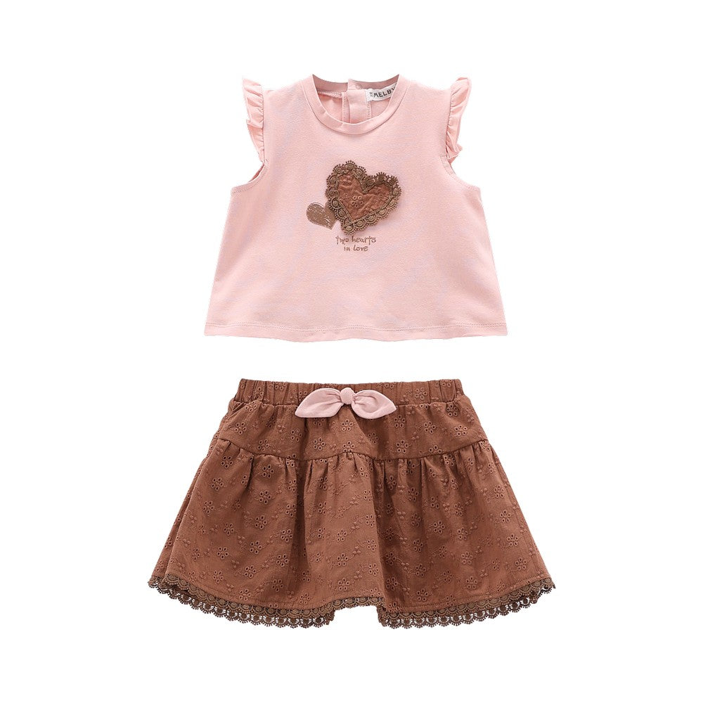 COMPLETO DUE PEZZI IN JERSEY STRETCH NEONATA MELBY