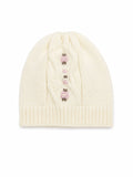 CAPPELLINO IN MAGLIA CON DECORI FLOREALI PRIMODI'