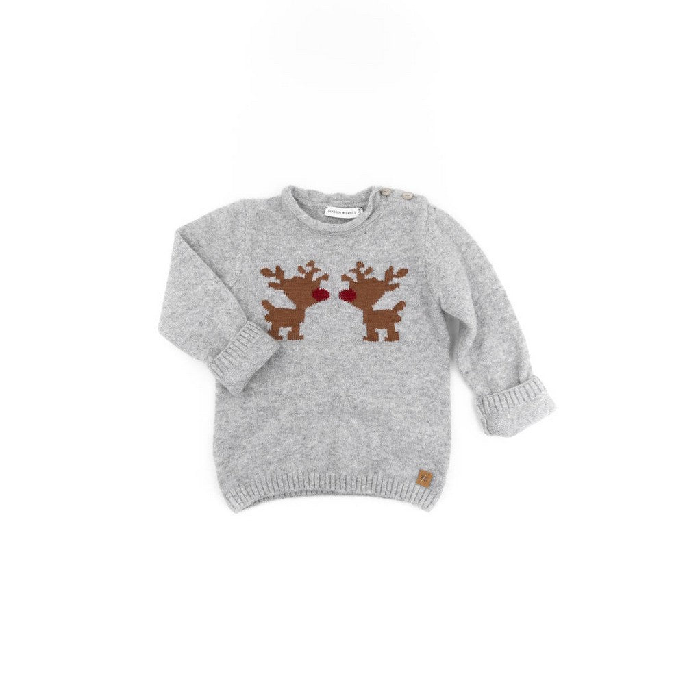 MAGLIA CON RENNE - Grigio 31