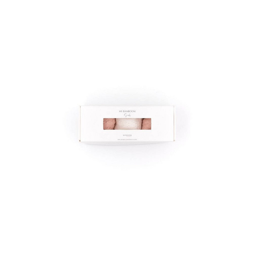 3PC IN GIFT BOX CALZE TRAFORATE BIMBA - ROSAx2OFFWHITE 04
