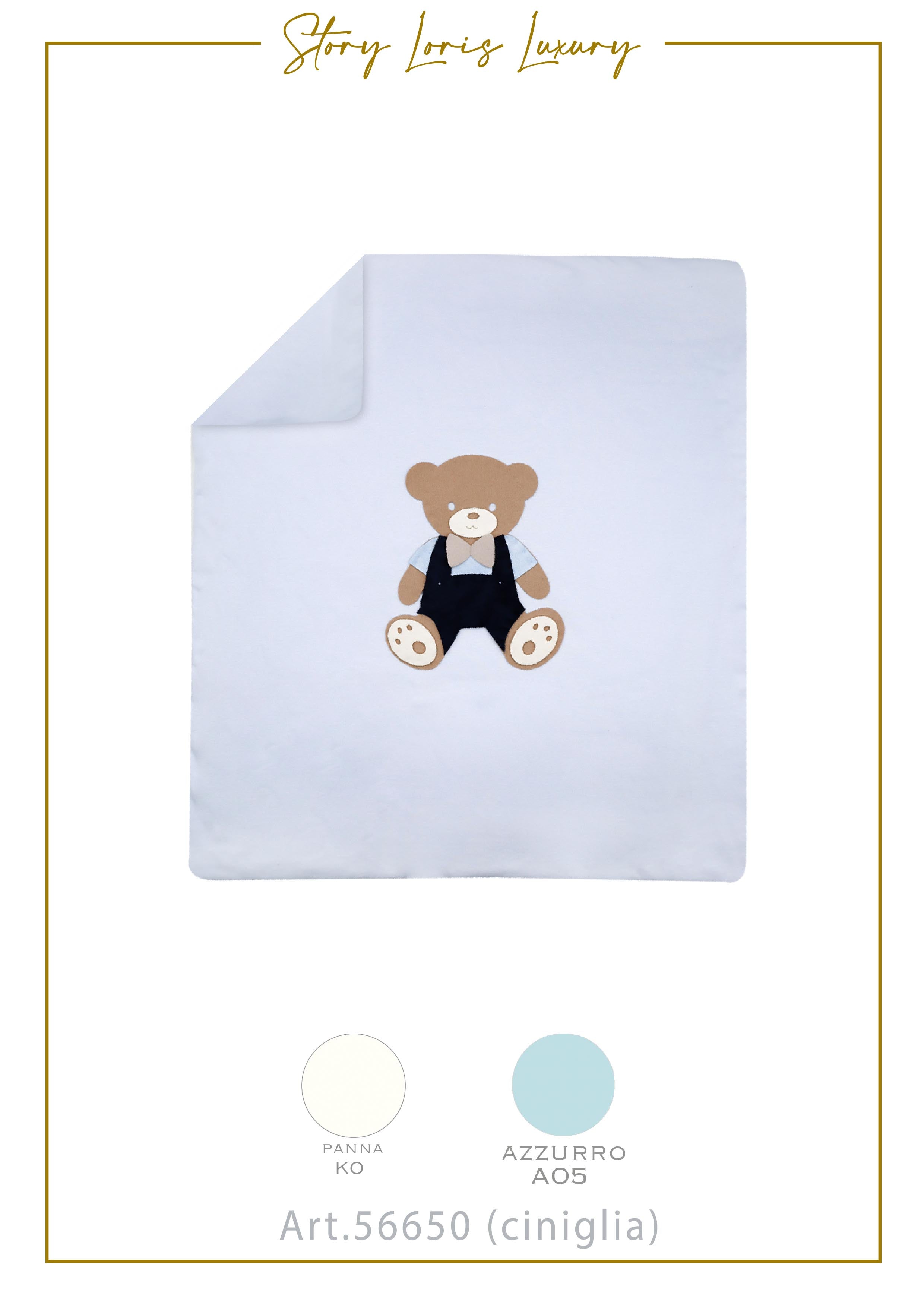 COPERTA IN CINIGLIA CON ORSETTO IN SALOPETTE STORY LORIS