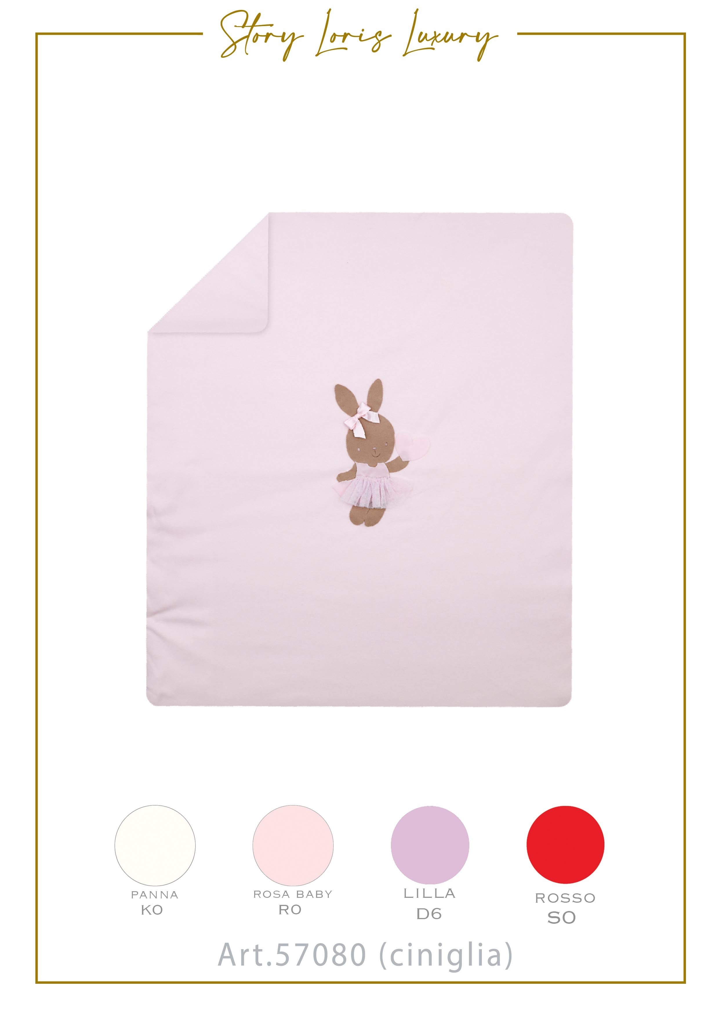 COPERTA IN CINIGLIA CON CONIGLIETTA STORY LORIS