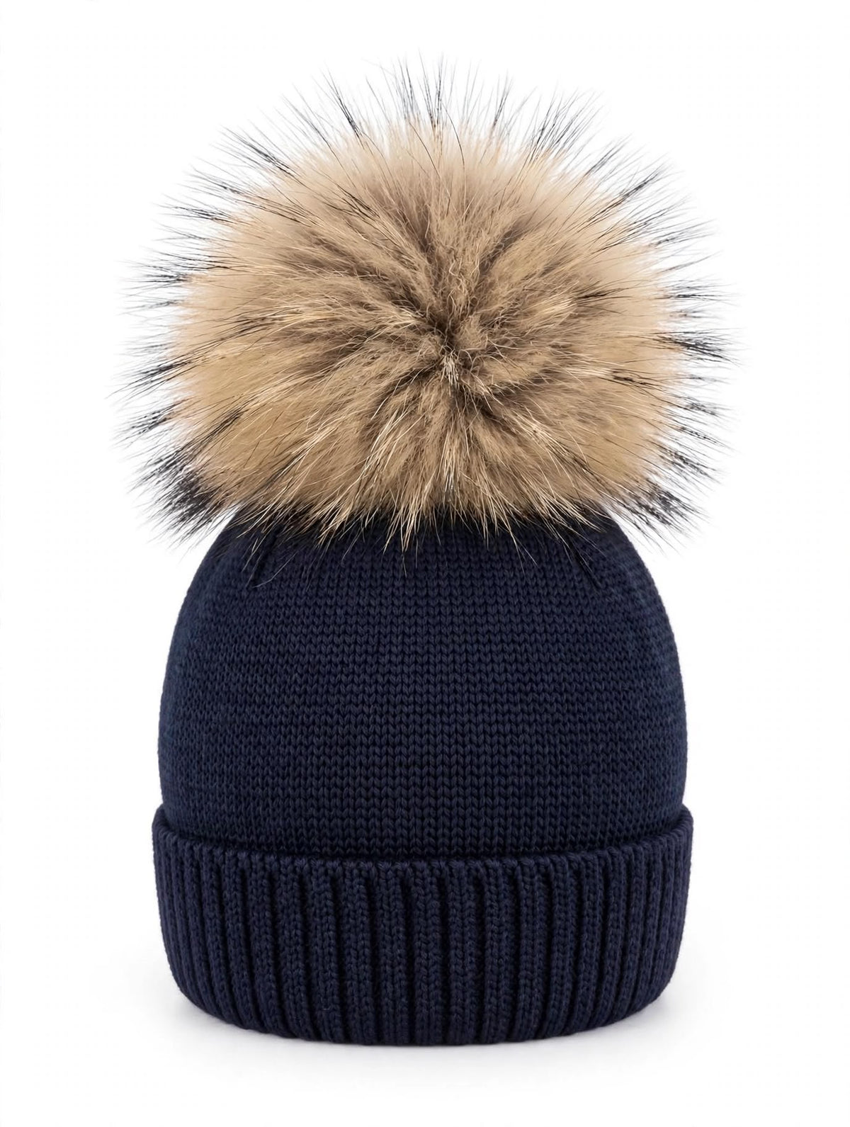 CAPPELLINO IN MAGLIA CON POMPON MURMASKY NATURALE CATYA