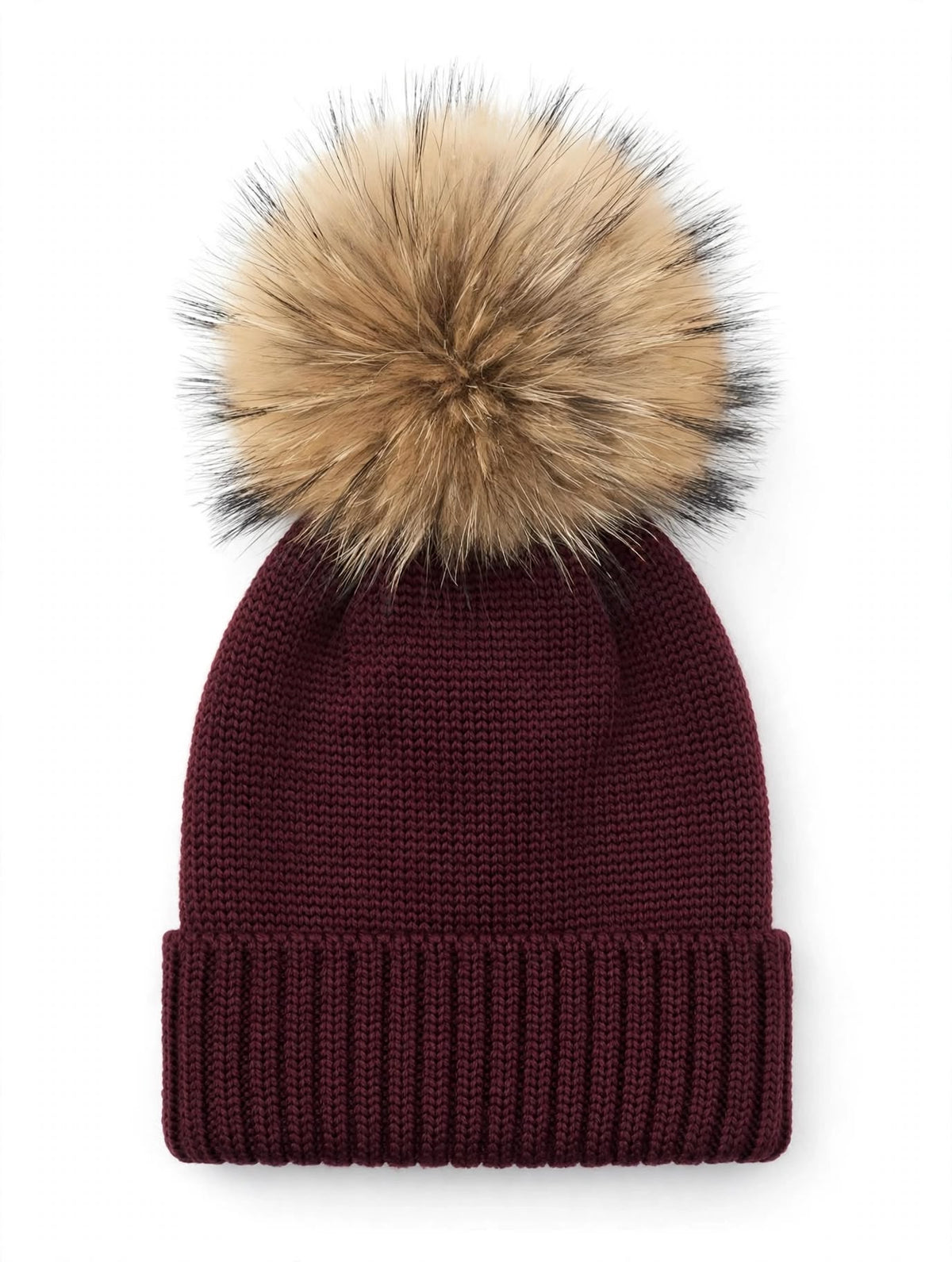 CAPPELLINO IN MAGLIA CON POMPON MURMASKY NATURALE CATYA
