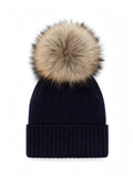 CAPPELLINO IN MAGLIA CON POMPON MURMASKY NATURALE CATYA
