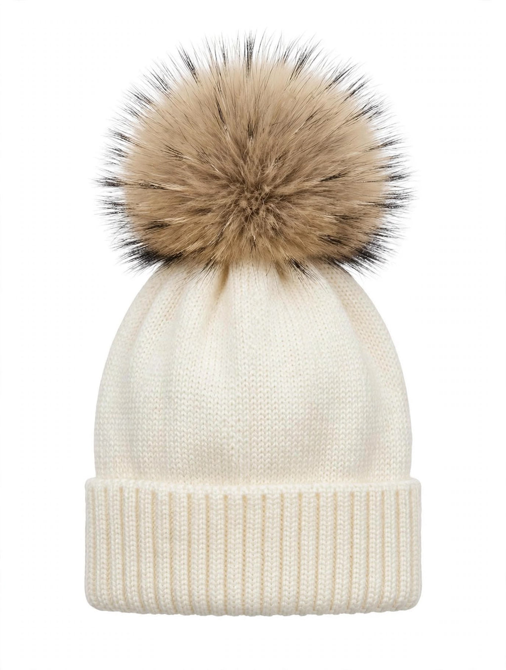 CAPPELLINO IN MAGLIA CON POMPON MURMASKY NATURALE CATYA