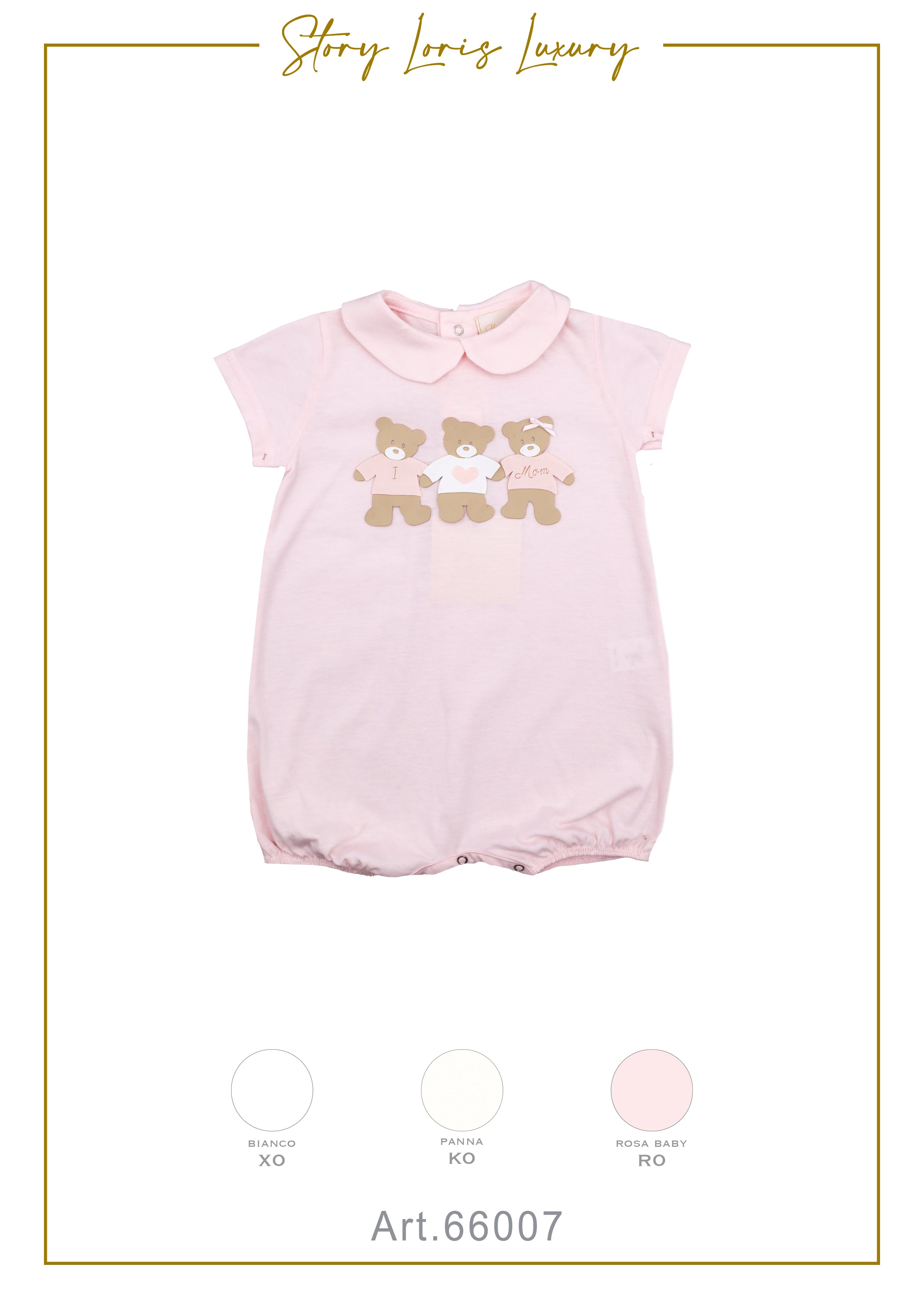 PAGLIACCETTO JERSEY DAD & BABY ORSETTO ROSA