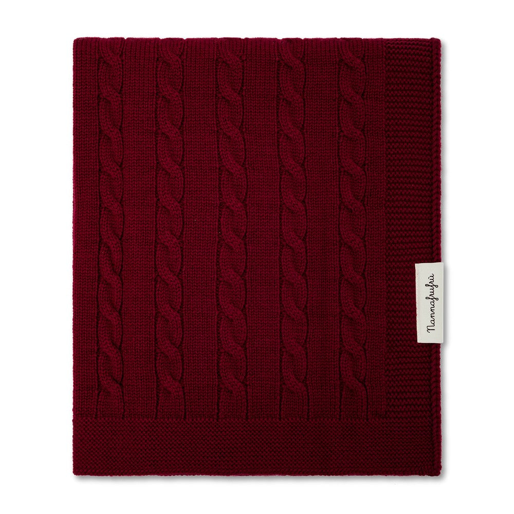 COPERTA TRECCIA BORGOGNA NANNAFRUFRU'