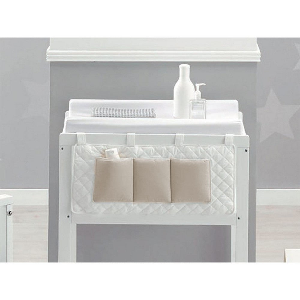 SET FASCIATOIO MINI BIANCO CON SACCA PORTAOGETTI TORTORA ERBESI