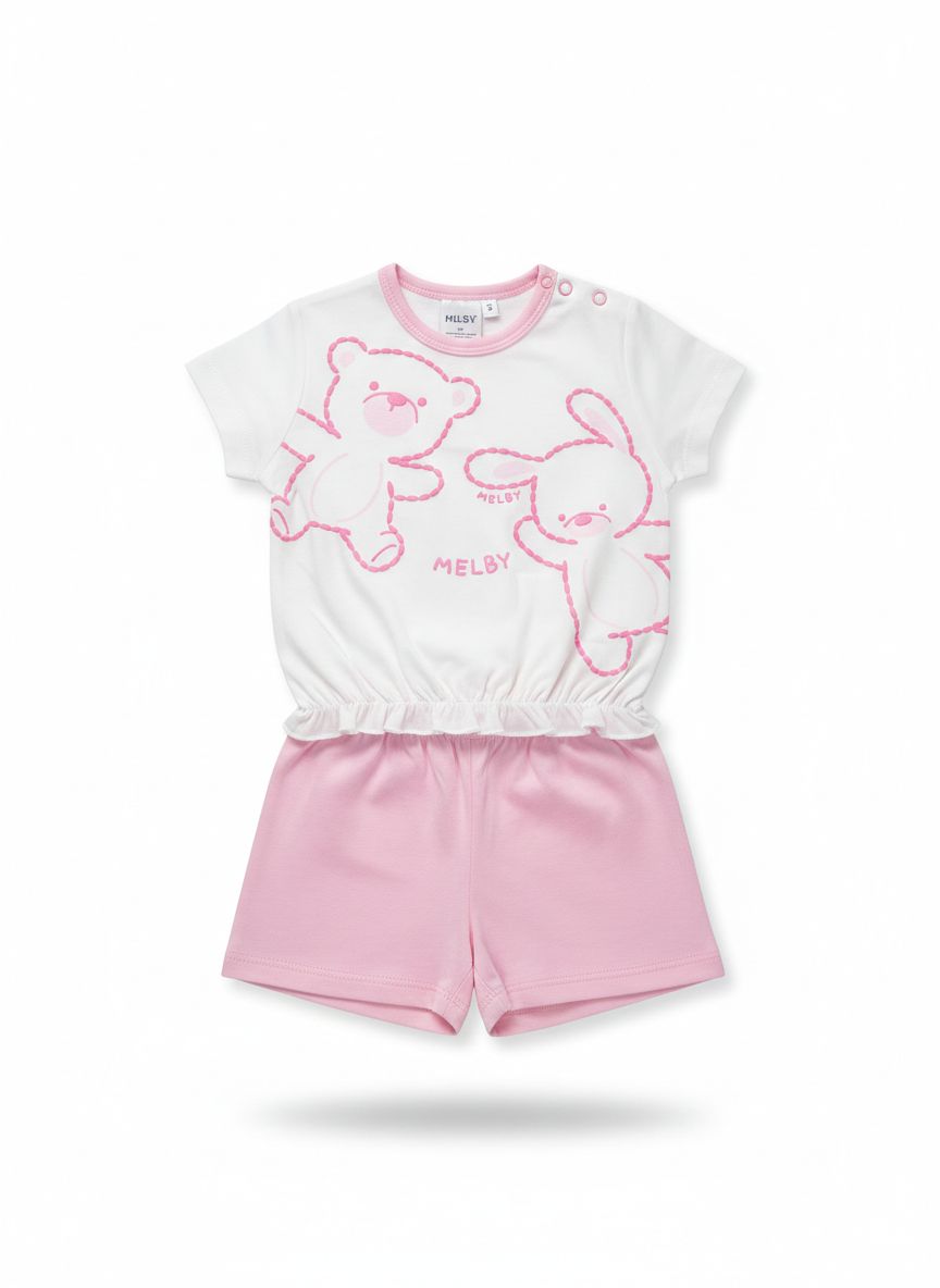 PIGIAMA CORTO IN JERSEY NEONATA MELBY