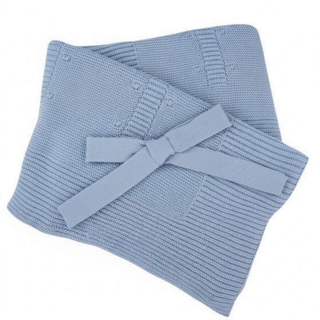COPERTINA IN MAGLIA ESTIVA CON FIOCCO PCS BABY