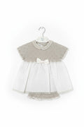 COMPLETO IN FILO DUE PEZZI CON FIOCCO E CULOTTE PCS BABY