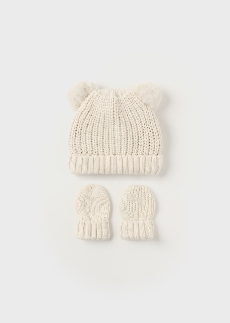 SET CAPPELLO E MANOPOLE IN MAGLIA NEONATO MAYORAL