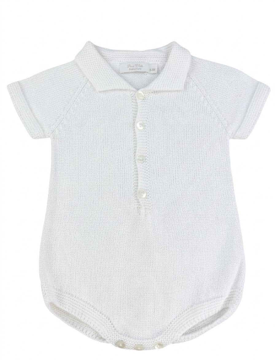 BODY IN MAGLIA ESTIVA CON COLLETTO PCS BABY