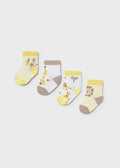 SET 4 CALZINI CORTI ANIMALI NEONATO MAYORAL