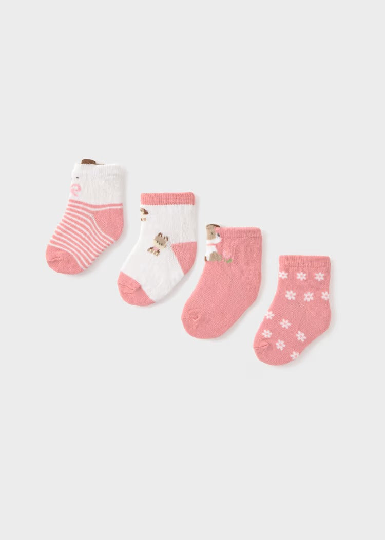 SET 4 CALZINI CORTI NEONATA MAYORAL