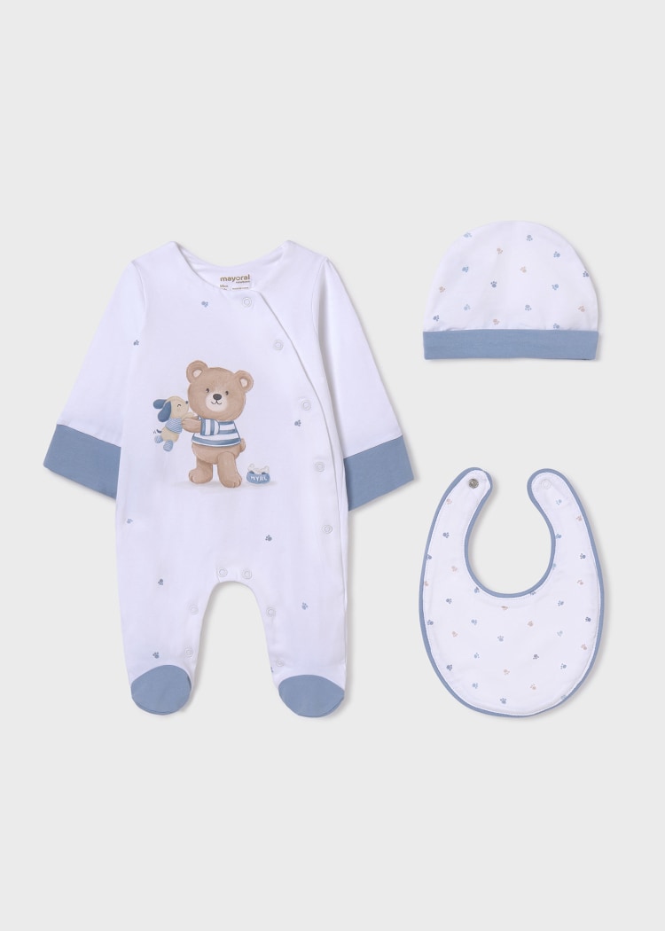 SET REGALO 3 PEZZI ORSETTO NEONATO