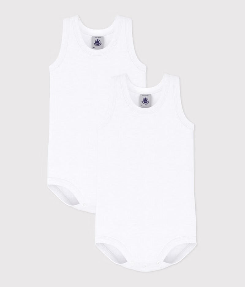 CONFEZIONE DA 2 BODY SENZA MANICHE PETIT BATEAU