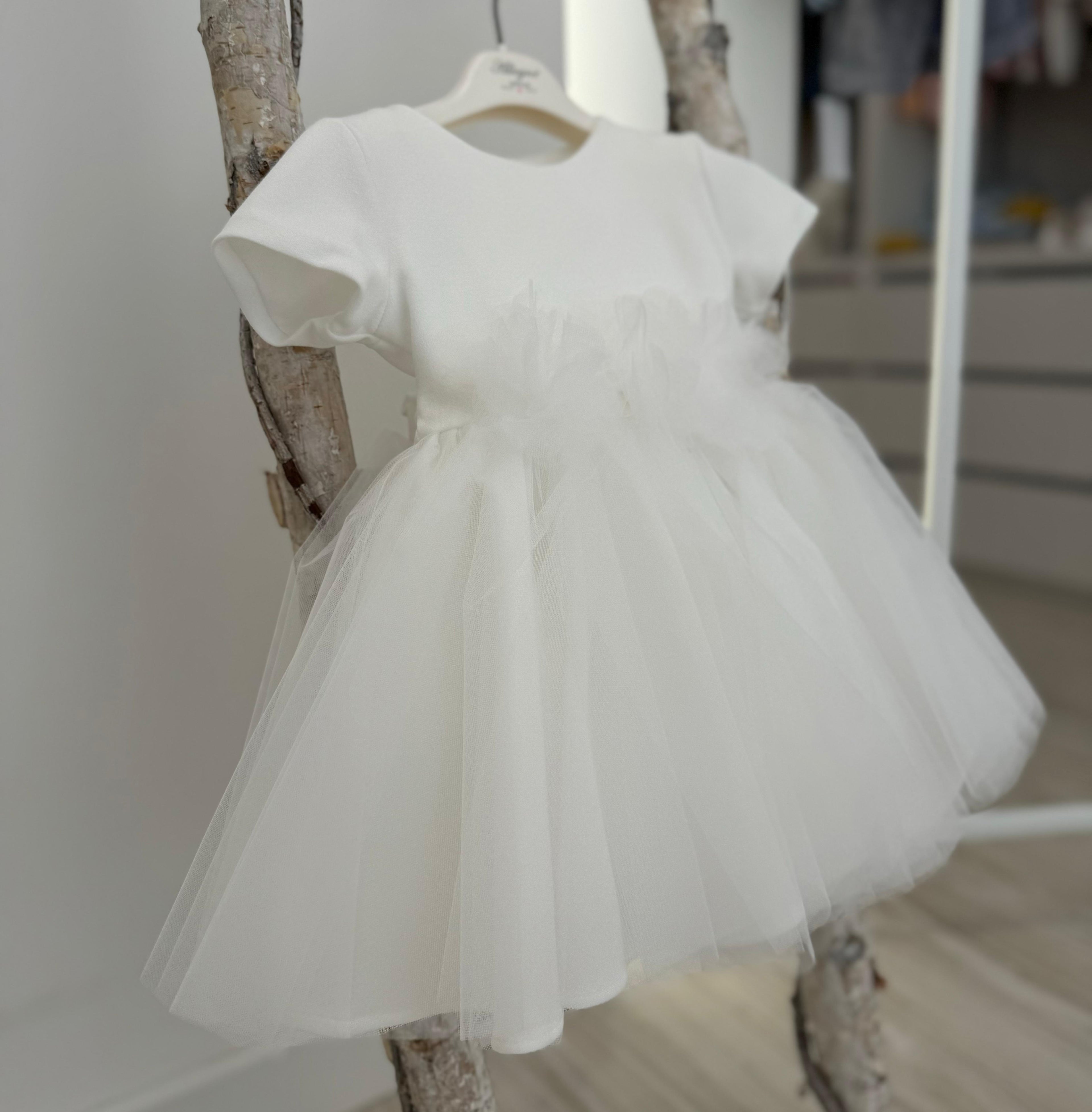 VESTINA BABY GIROMANICA CON TULLE BUFI