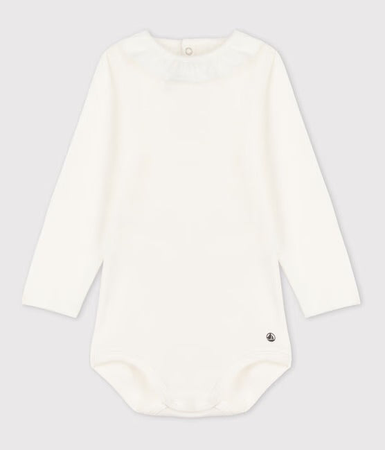 BODY IN COTONE A MANICA LUNGA CON COLLETTO PETIT BATEAU